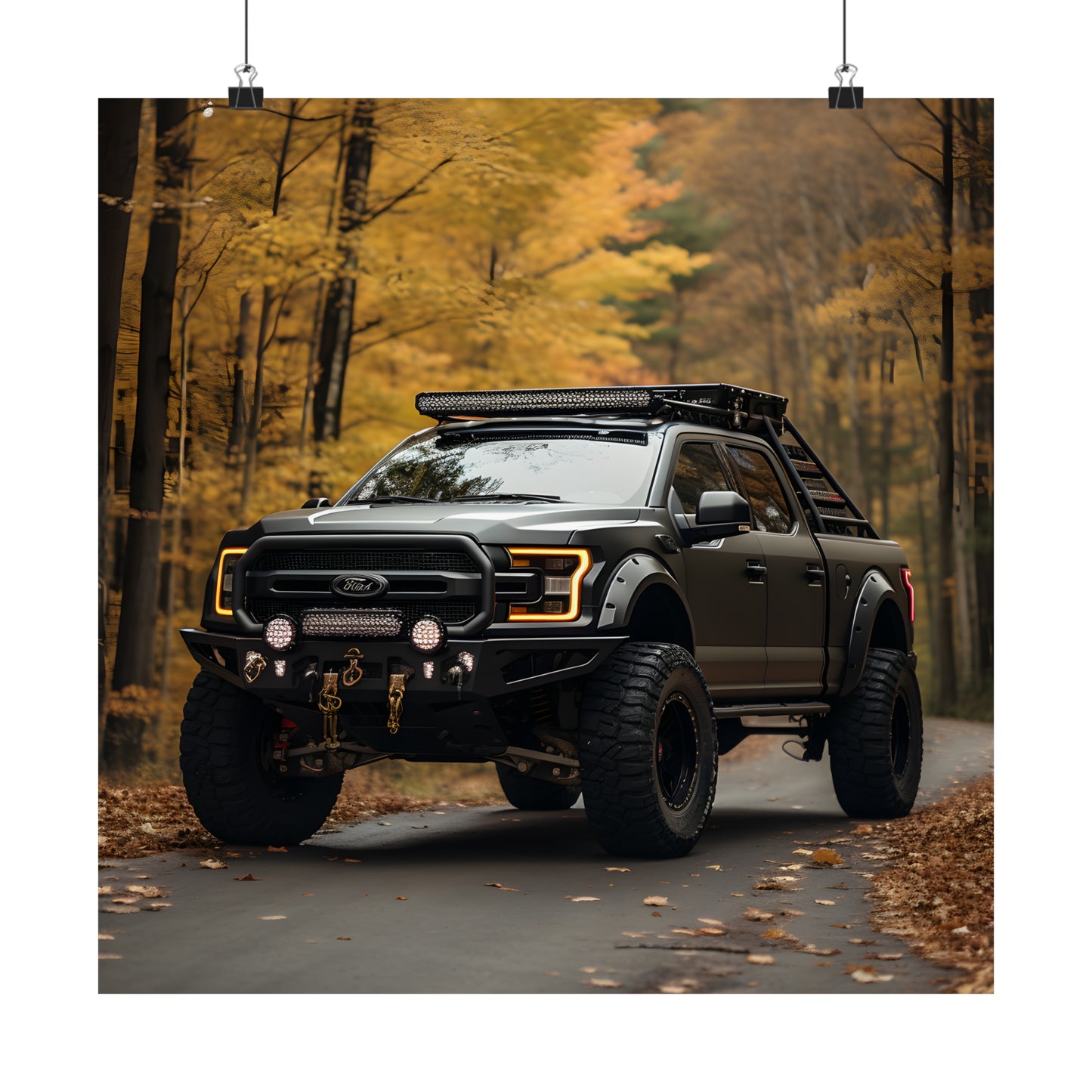 Ford F-150 4X4 Modern Art Poster Print