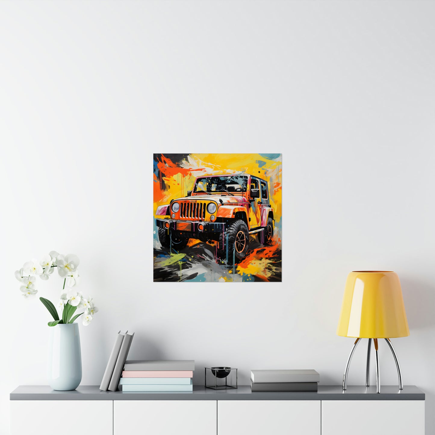 Jeep Abstract Modern Poster Print