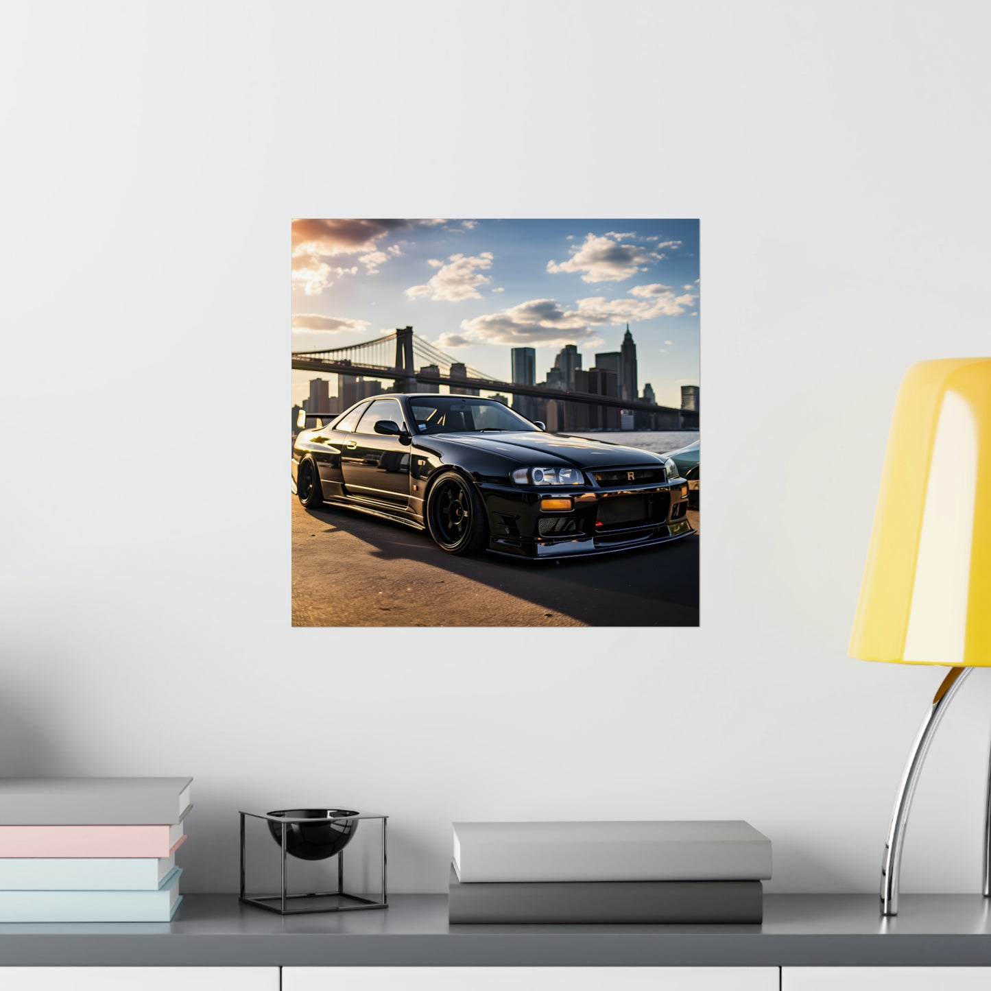 Black Nissan Skyline Luxury Dream Car Wall Art Matte Poster Print