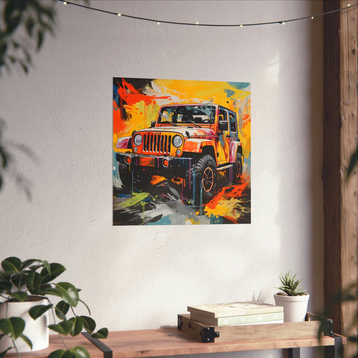 Jeep Abstract Modern Poster Print