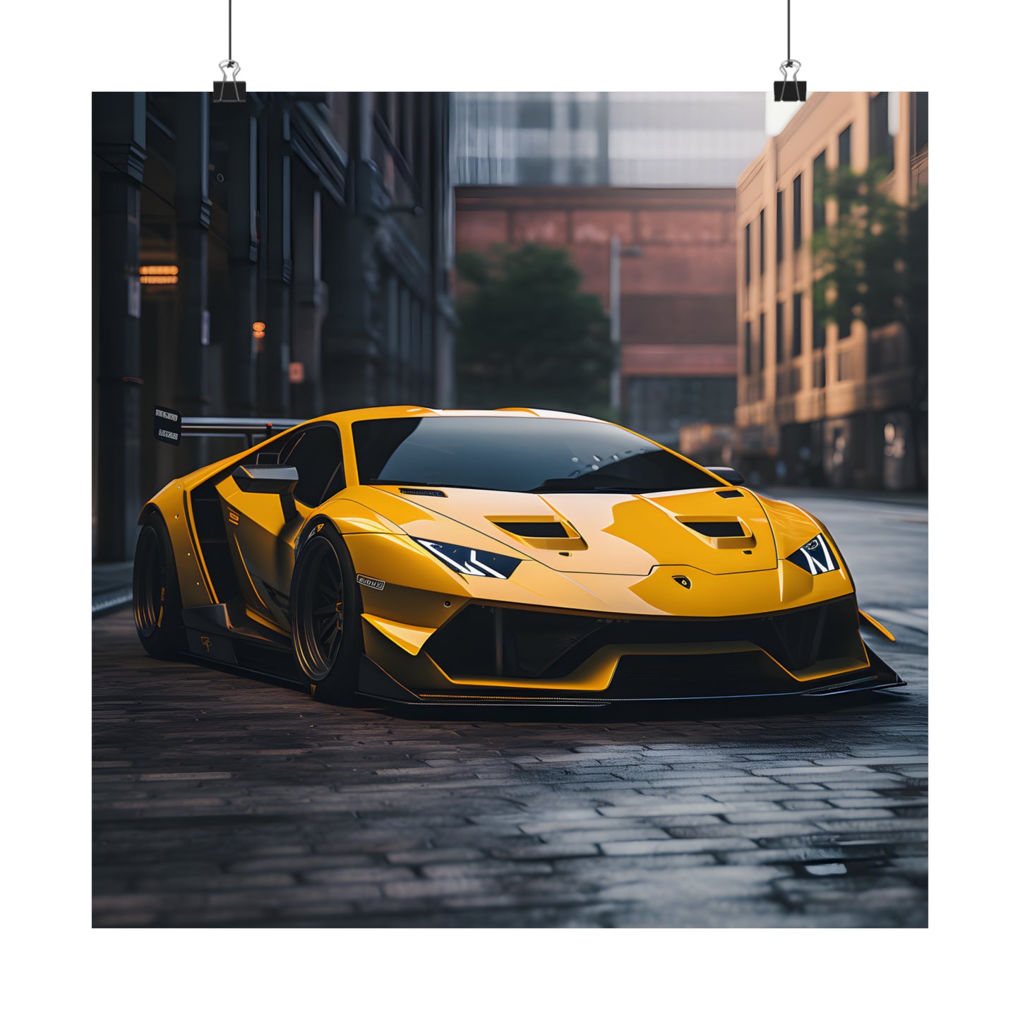 Yellow Lamborghini Luxury Dream Car  Poster Print