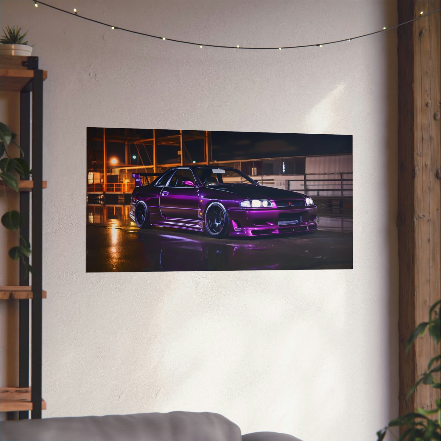 Purple Nissan Skyline Luxury Dream Car Wall Art  Poster Print