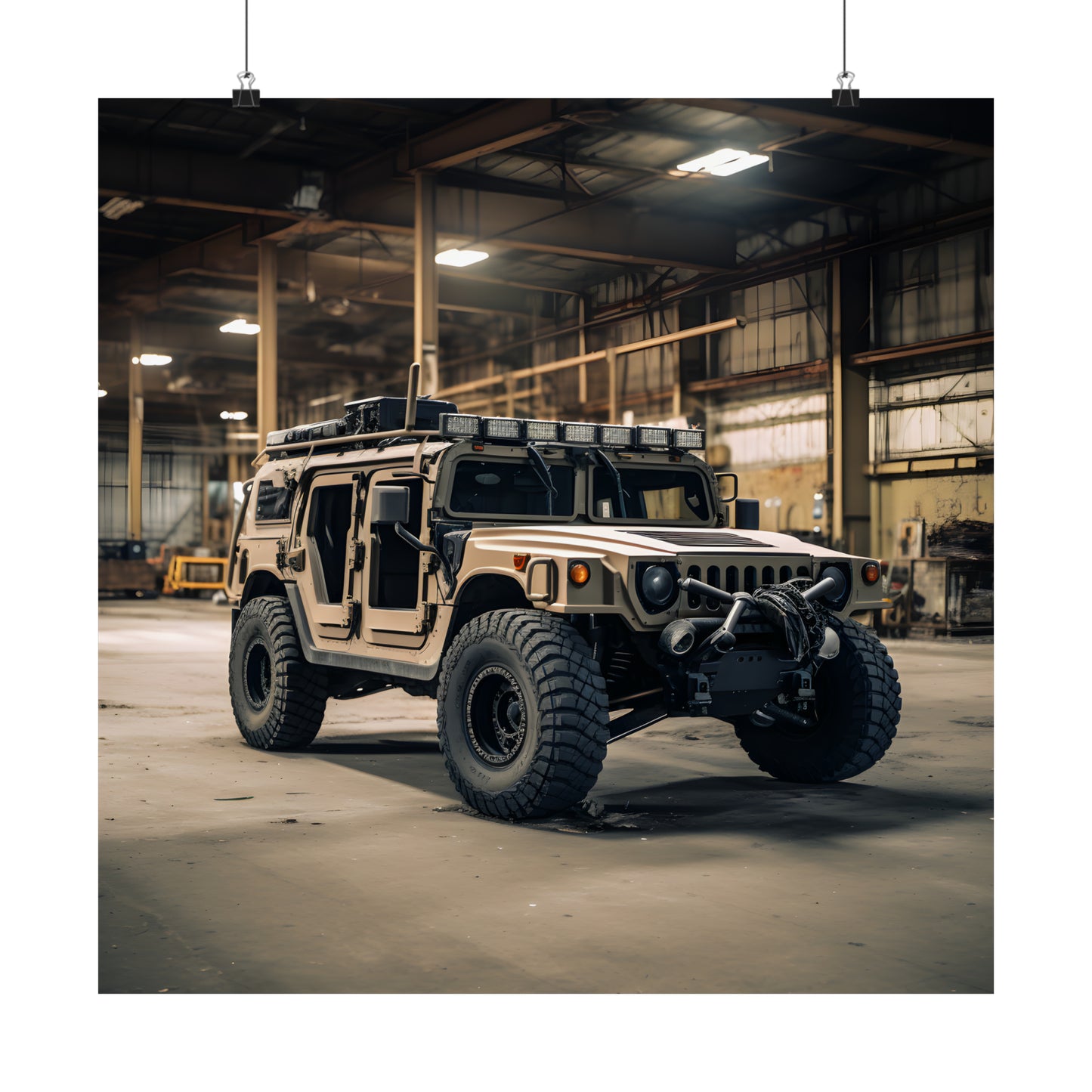 Military Humvee 4X4 Modern Painting Wall Art Poster Print Home Man cave Office Room Décor