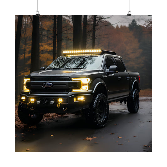 Ford F-150 4X4 Modern Art Poster Print Home Kitchen Office Room Décor Gifts